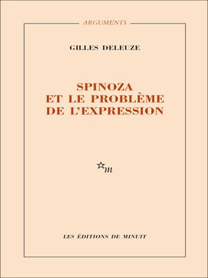 cover image of Spinoza et le problème de l'expression